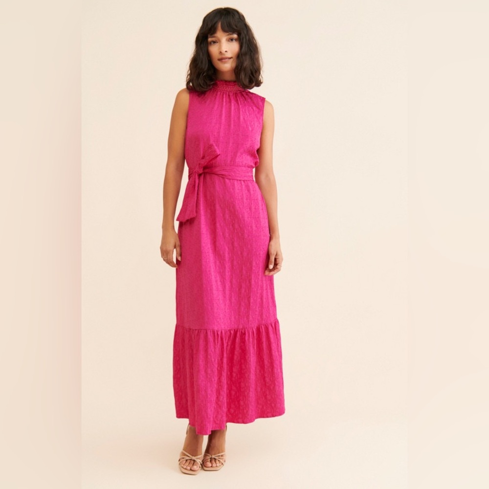 Anthropologie Andresa Flounced Maxi‎ Dress size xs NWT